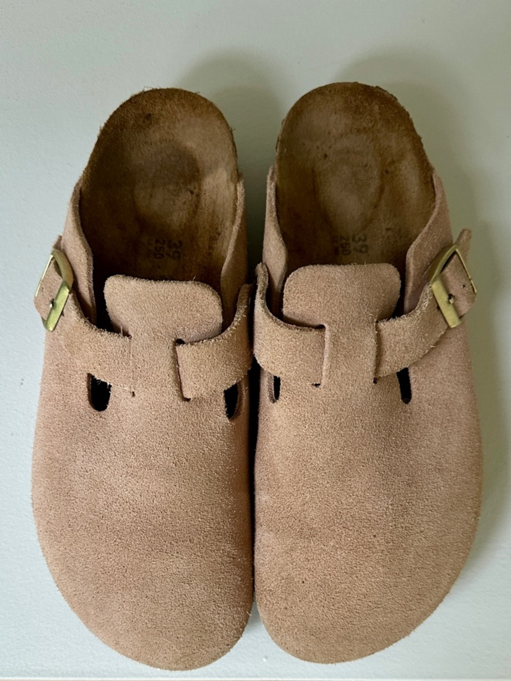 Women's Birkenstock Suede Blush Colored Boston Clog Size 39 - Picture 4 of 8